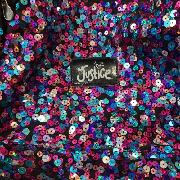 Justice Accessories Justice Sequin Backpack With Removable Hood